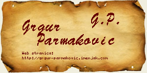 Grgur Parmaković vizit kartica